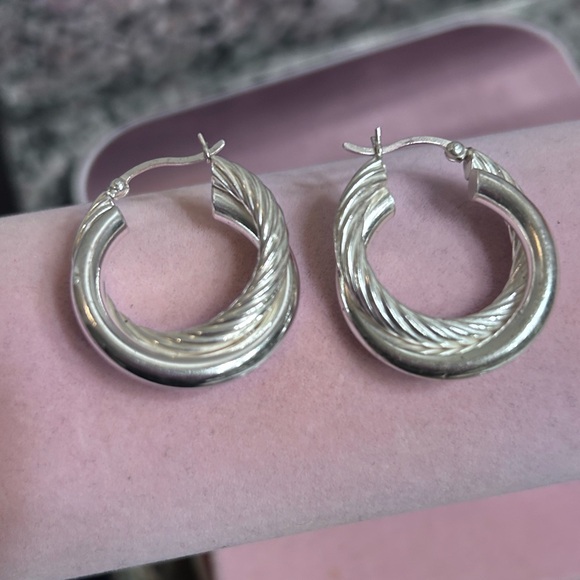 Jewelry - Sterling Silver Hoop Earrings.